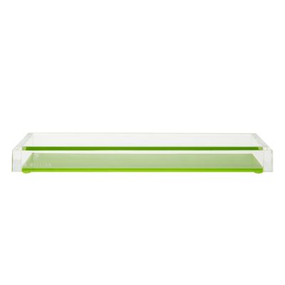 Vassoio acrilico verde di Tray Display Plastic Desk Organizer delle palizzate