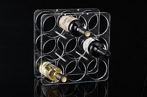 Scaffale acrilico della bottiglia del lucite del plexiglass, portabottiglia di plastica del vino per il frigorifero