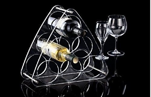 Scaffale acrilico della bottiglia del lucite del plexiglass, portabottiglia di plastica del vino per il frigorifero