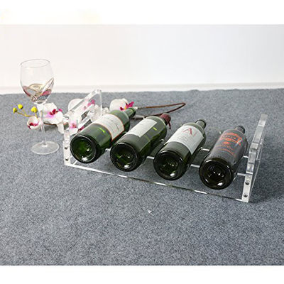Dimensione accatastabile di PMMA dello scaffale acrilico trasparente 18.9x8x4cm del vino