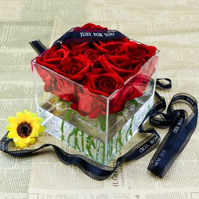 contenitore acrilico spesso di fiore di 0.5mm con i fori per il regalo di nozze di San Valentino