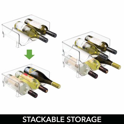 Portabottiglia acrilica accatastabile contemporanea del vino per i controsoffitti della cucina