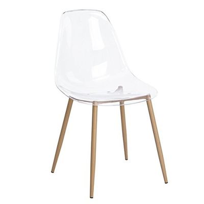 Sedia acrilica del fantasma della radura del ODM dell'OEM, gambe del metallo di Eames Style Plastic Chair With