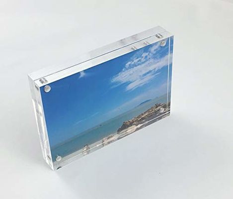 Esposizione acrilica Frameless spessa della struttura PMMA della foto del magnete del frigorifero